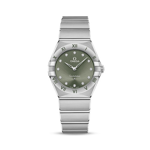 Omega Constellation Quartz 28 mm in staal met diamant Leon Martens Juwelier