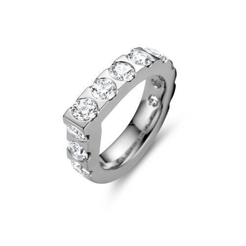 Tamara Comolli Signature ring in witgoud met diamant Leon Martens Juwelier