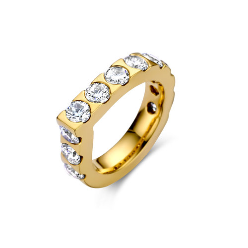 Tamara Comolli Signature ring in geelgoud met diamant Leon Martens Juwelier