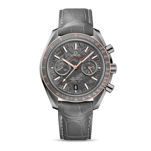 Omega Speedmaster Dark Side of the Moon Meteorite Co-Axial Chorongraph in keramiek Leon Martens Juwelier