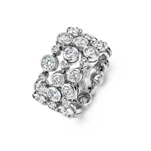 Leon Martens Iceland Triple ring in witgoud met diamant Leon Martens Juwelier Leon Martens Iceland Triple ring in witgoud met diamant Leon Martens Juwelier