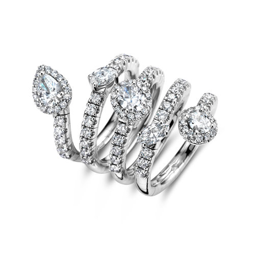 Leon Martens Snake ring in witgoud met diamanten Leon Martens Juwelier