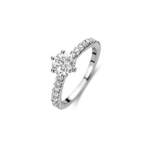 Leon Martens solitair ring in witgoud met diamant Leon Martens Juwelier