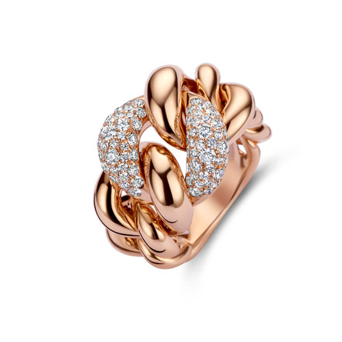 Leon Martens ring in roségoud met diamanten Leon Martens Juwelier