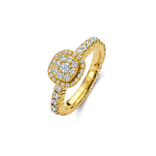 Leon Martens rekbare ring in geelgoud met diamant Leon Martens Juwelier