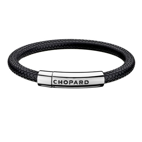 Chopard Mille Miglia armband in zwart rubber met staal Leon Martens Juwelier