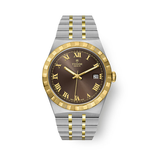 Tudor Royal 38 in staal met geelgoud Leon Martens Juwelier