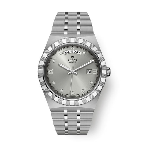 Tudor Royal 41 in staal met diamant Leon Martens Juwelier