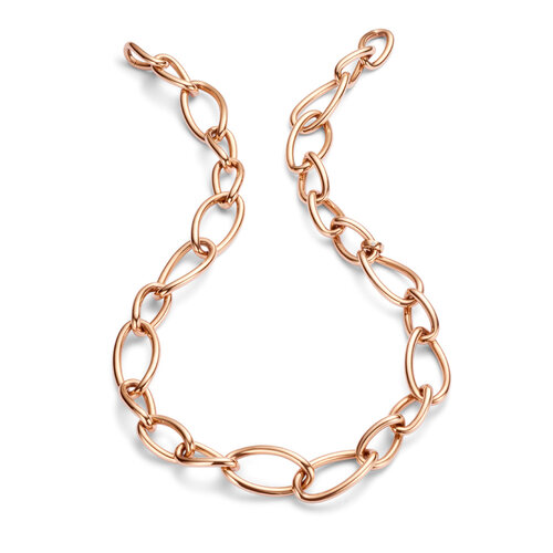 IsabelleFa schakelcollier in roségoud met diamant Leon Martens Juwelier IsabelleFa schakelcollier in roségoud met diamant Leon Martens Juwelier