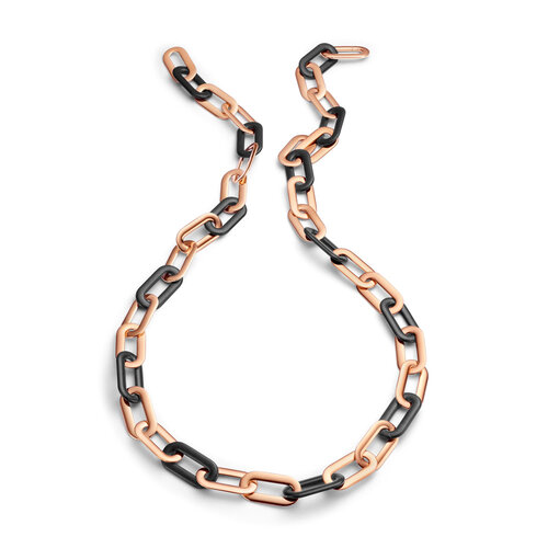 Vhernier  Mon Jeu collier in roségoud met ebbenhout Leon Martens Juwelier