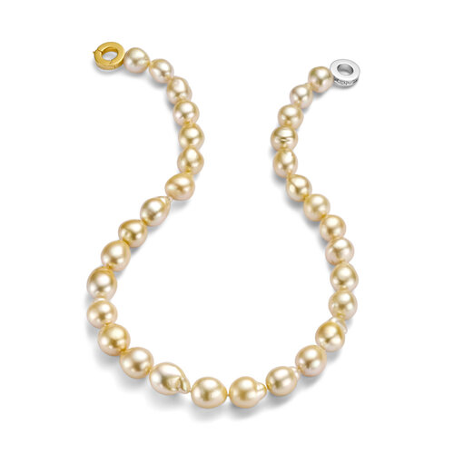Leon Martens parelcollier met Zuidzee Gold barokparels Leon Martens Juwelier Leon Martens parelcollier met Zuidzee Gold barokparels Leon Martens Juwelier
