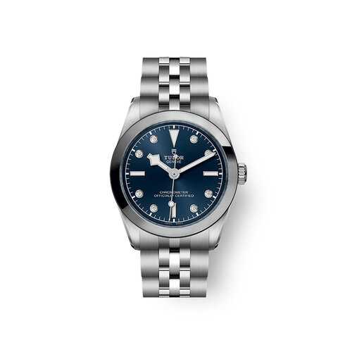 Tudor Black Bay 31 in staal met diamant Leon Martens Juwelier Tudor Black Bay 31 in staal met diamant Leon Martens Juwelier