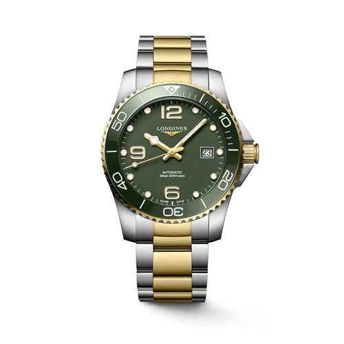 Longines Hydroconquest in staal met geelgouden PVD-coating Leon Martens Juwelier Longines Hydroconquest in staal met geelgouden PVD-coating Leon Martens Juwelier