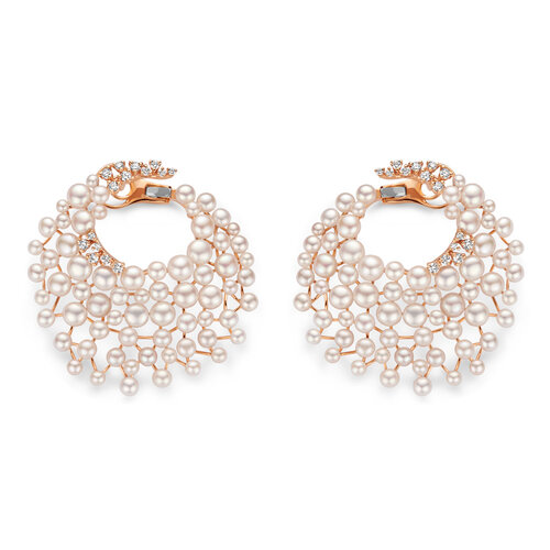 Leon Martens pareloorhangers in roségoud met diamant Leon Martens Juwelier Leon Martens pareloorhangers in roségoud met diamant Leon Martens Juwelier