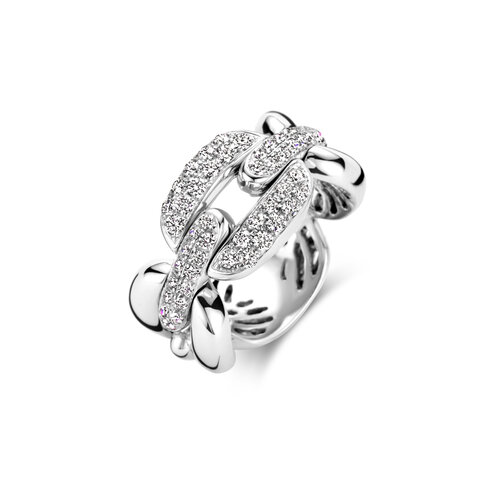 Leon Martens gourmette ring in witgoud met diamant Leon Martens Juwelier Leon Martens gourmette ring in witgoud met diamant Leon Martens Juwelier