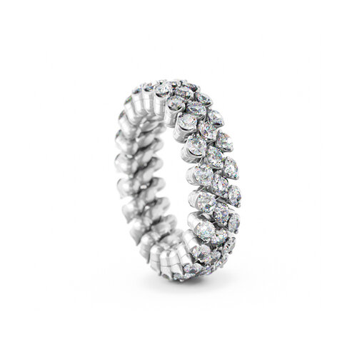 Serafino Consoli Brevetto multi sizable ring in witgoud met diamant Leon Martens Juwelier
