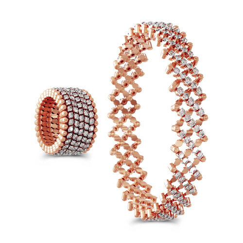 Serafino Consoli Ring to Bracelet in roségoud met diamant Leon Martens Juwelier