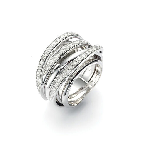 Mattioli Tibet ring in witgoud met diamant Leon Martens Juwelier