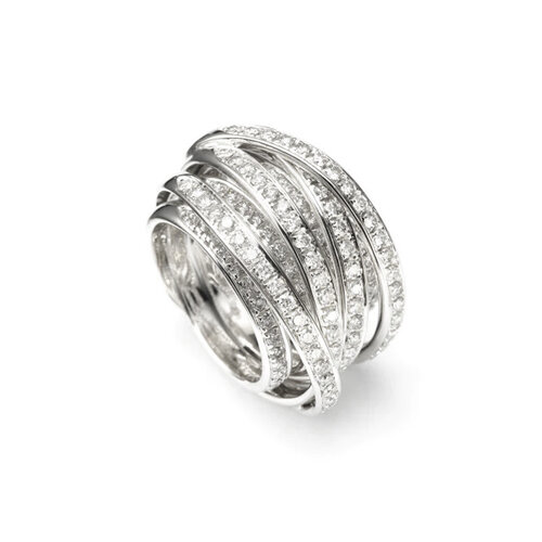 Mattioli Tibet ring in witgoud met diamant Leon Martens Juwelier