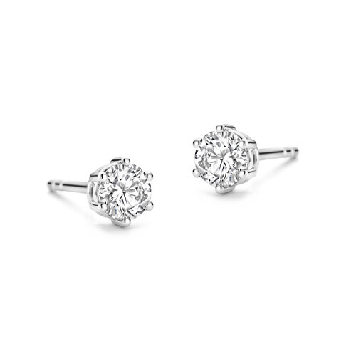 Leon Martens solitair oorstekers in witgoud met diamant Leon Martens Juwelier Leon Martens solitair oorstekers in witgoud met diamant Leon Martens Juwelier