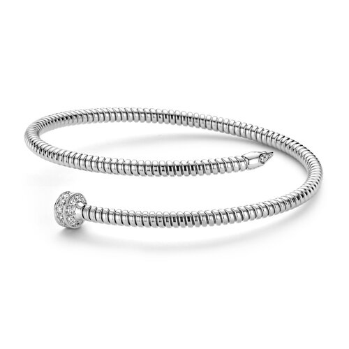 Leon Martens spijkerarmband in witgoud met diamant Leon Martens Juwelier