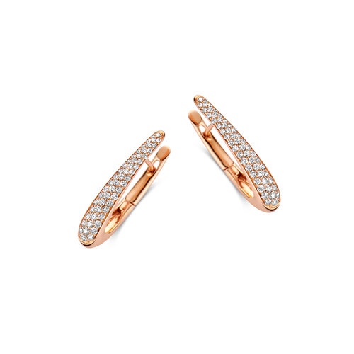 Leon Martens oorhangers in roségoud met diamant Leon Martens Juwelier Leon Martens oorhangers in roségoud met diamant Leon Martens Juwelier