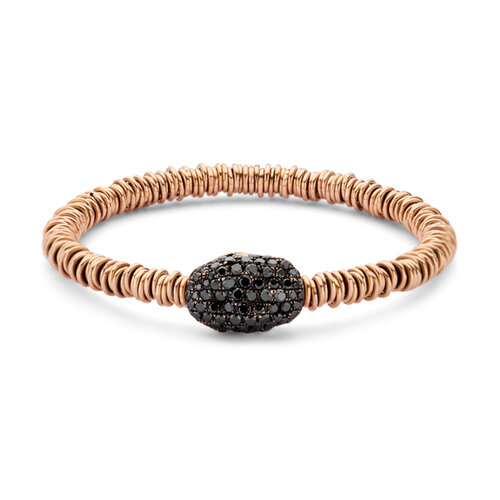 Leon Martens rekarmband in roségoud met zwarte diamant Leon Martens Juwelier Leon Martens rekarmband in roségoud met zwarte diamant Leon Martens Juwelier