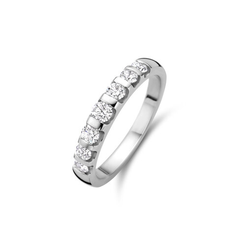 Leon Martens alliance ring in witgoud met diamant Leon Martens Juwelier