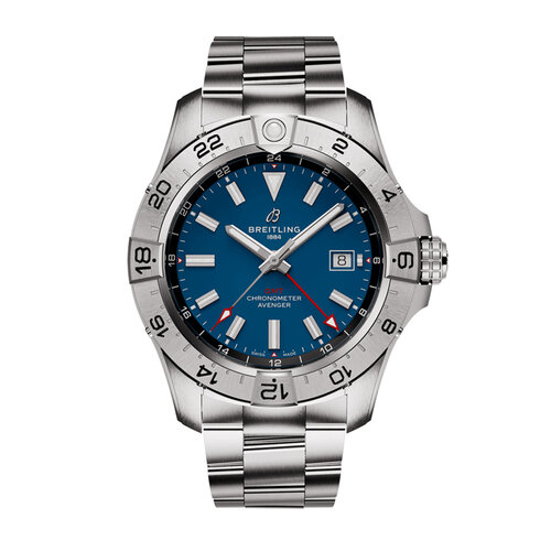 Breitling Avenger Automatic GMT 44 in staal Leon Martens Juwelier