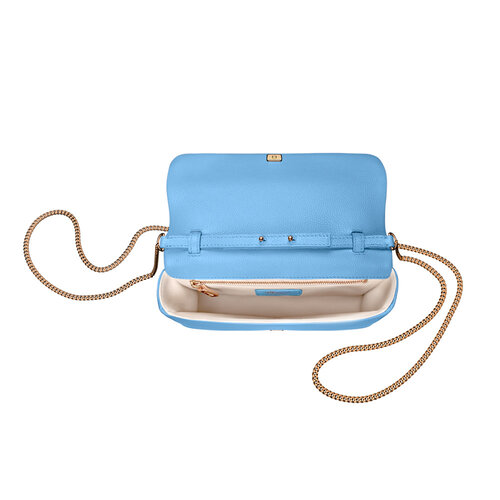 Chopard Ice Cube Bag in clutch blauw kalfsleder Leon Martens Juwelier