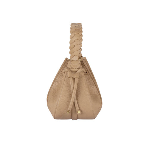Chopard Gem Mini Bucket Bag in beige kalfsleder Leon Martens Juwelier