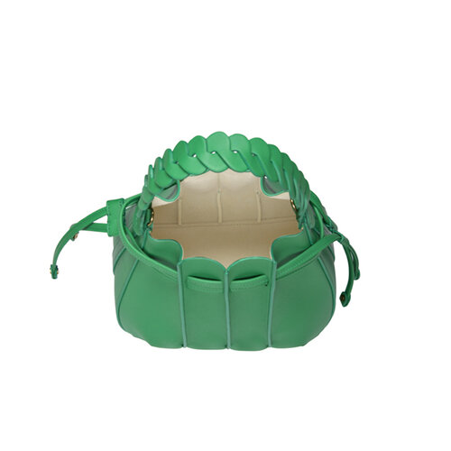 Chopard Gem Mini Bucket Bag in groen kalfsleder Leon Martens Juwelier