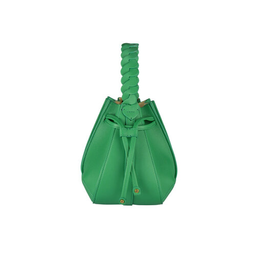 Chopard Gem Mini Bucket Bag in groen kalfsleder Leon Martens Juwelier