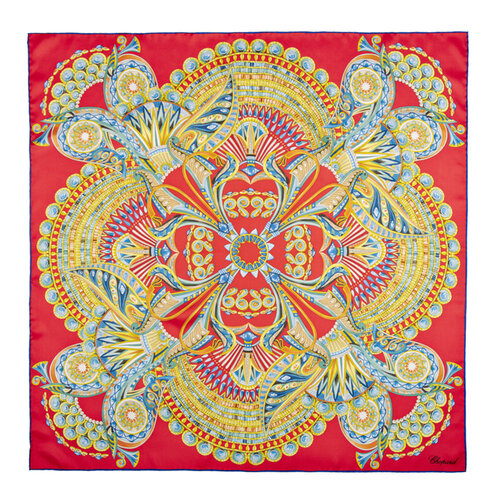 Chopard Cleopatra shawl in rode zijde Leon Martens Juwelier