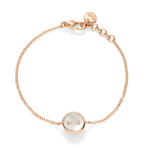 Pomellato Pom Pom Dot armband in roségoud met parelmoer en diamant Leon Martens Juwelier