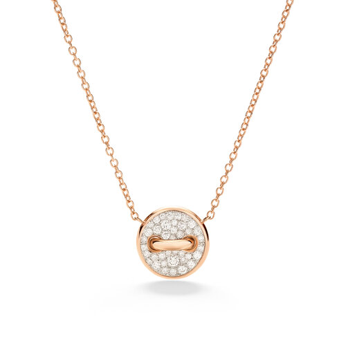 Pomellato Pom Pom Dot collier in roségoud met parelmoer en diamant Leon Martens Juwelier