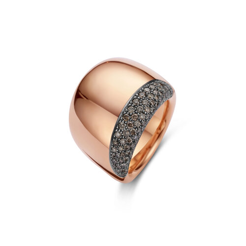 Leon Martens ring in roségoud met bruine diamant Leon Martens Juwelier