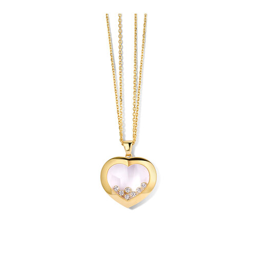 Chopard Happy Diamonds collier in roségoud met diamant Leon Martens Juwelier