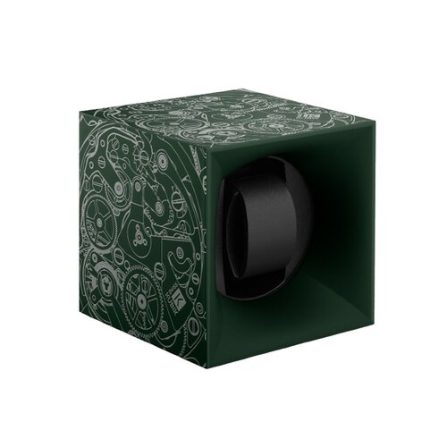 Swiss Kubik Startbox watch winder in groen ABS kunststof Leon Martens Juwelier