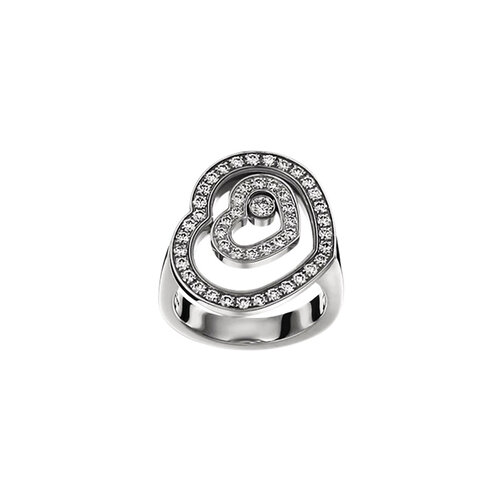 Chopard Happy Spirit ring in witgoud met diamant Leon Martens Juwelier