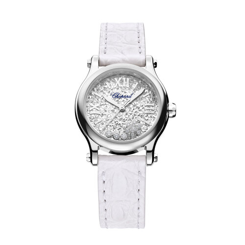Chopard Happy Snowflakes in staal met diamant Leon Martens Juwelier