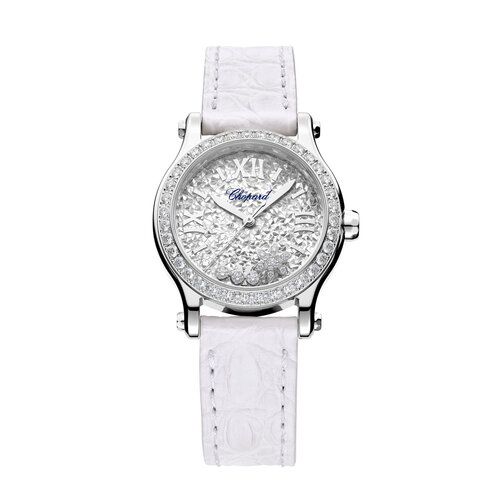 Chopard Happy Snowflakes in staal met diamant Leon Martens Juwelier