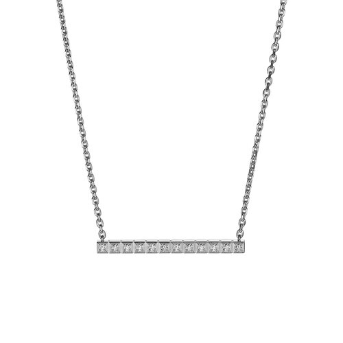 Chopard Ice Cube collier in witgoud met diamant Leon Martens Juwelier