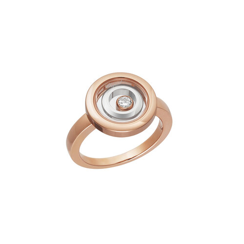 Chopard Happy Spirit ring in rosé- en witgoud met diamant Leon Martens Juwelier