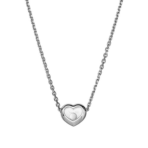 Chopard Happy Diamonds collier in witgoud met diamant Leon Martens Juwelier
