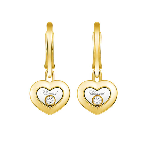 Chopard Happy Diamonds oorsieraden in geelgoud met diamant Leon Martens Juwelier