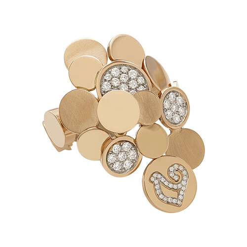 Chantecler Paillettes ring in roségoud met diamant Leon Martens Juwelier