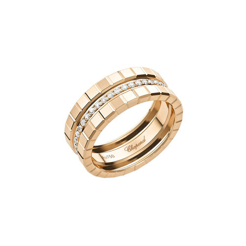 Chopard Ice Cube ring in roségoud met diamant Leon Martens Juwelier