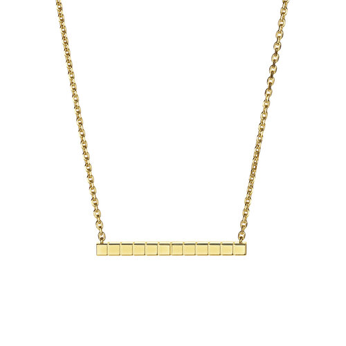 Chopard Ice Cube collier in geelgoud met diamant Leon Martens Juwelier
