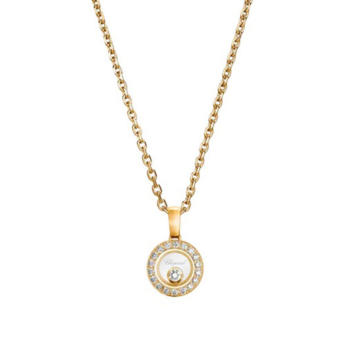 Chopard Happy Diamonds collier in geelgoud met diamant Leon Martens Juwelier
